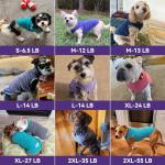cyeollo 2 Pack Fleece Dog Sweater Stretchy Pullover Soft Dog Jacket with Reflective Stripe Lightweight Sweatshirt Pet Clothes Coats for Small Dogs Grey & Blue