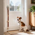 FOLKSMATE Leather Dog Door Bells for Potty Training, Big Brass Puppy Dog Door Bells Extra Loud for Dogs Training, Housebreaking, Door Knob, Dog Bell to Ring to Go Outside Puppy Pet Supplies Leather