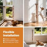 FOLKSMATE Leather Dog Door Bells for Potty Training, Big Brass Puppy Dog Door Bells Extra Loud for Dogs Training, Housebreaking, Door Knob, Dog Bell to Ring to Go Outside Puppy Pet Supplies Leather