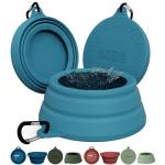 OHMO Spill Proof Collapsible Dog Water Bowl 24oz for Cars, No Splash Portable Bowls for Dog Travel, Pet Essentials for Road Trips, Cat Travel Accessories