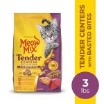 Meow Mix Tender Centers Basted Bites Chicken and Tuna Flavor, 3 Pound, Crunchy Outside Meaty Inside