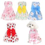 choyaxo 4pcs Cute Dog Dress Pet Dress Puppy Skirt Summer Pet Clothes for Puppy Small Cats