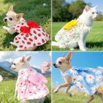 choyaxo 4pcs Cute Dog Dress Pet Dress Puppy Skirt Summer Pet Clothes for Puppy Small Cats