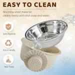 2Pcs Pets Lightweight Stainless Steel Bowl,Removable Stainless Steel Pet Hanging Food Water Feeder Bowl for Puppy Dog Cat Rabbit Ferret Bird Gunea Pigs (Small)