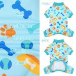 XPUDAC 4 Pack Dog Pajamas for Small Medium Sized Doggie Comfy Strechy Dog Pjs for Boy Puppy Clothes Cat Onesies Pet Outfits, L
