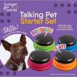 Hunger for Words Talking Buttons Starter Set - Recordable Buttons to Teach Your Dog to Communicate, Dog Training Games, Plastic, Multicolor