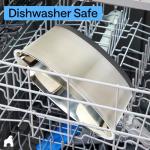 GORILLA GRIP Set of 2 Dog Bowls, Heavy Duty Metal Food and Water Bowl for Feeding Dogs and Cats, Dishwasher Safe, Rust Resistant Stainless Steel, BPA Free Rubber Base, Holds 2 Cups (16 fl oz), Gray