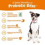 Zesty Paws Probiotics for Dogs, Digestive Enzymes Gut Flora, Digestive Health, Diarrhea & Bowel Support, DE111, Dog Probiotics Soft Chew for Pet Immune System, Chicken, 90 Ct