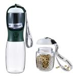 Cibaabo Dog Water Bottle with Food Container, Travel Puppy Water Bowl, Portable Pet Dispenser, Dog Stuff Accessories Items, Puppy Essentials Necessities for Yorkie Chihuahua Cat Walking and Hiking