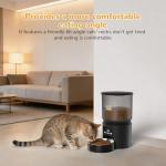 PETSDA Automatic Cat Feeders, 4L Timed Cat Dry Food Dispenser Auto Pet Feeder for Cats and Small Dogs Dual Power Supply 9 Meals Programmable 1-15 Portion Per Day with Stainless Bowl Easy Clean