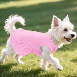 2 Pcs Dog Dresses Cat Skirt Solid Color Dog Clothes Summer Sleeveless Puppy Girl Clothes for Small Pet Dogs Cats (Pink,Light Purple, X-Small)