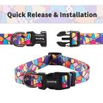 Ihoming Puppy Collar and Leash Set for Daily Outdoor Walking Running Training, Geometric Design for Extra Small Boys Girls Dogs Cats Pets, XS-Up to 10LBS