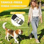 XiaZ 6FT Dog Leash with Comfortable Flat Collar and Soft Padded Handle,Nylon Reflective Double Handle No Pull Leash for Small Medium Large Dogs, Training Walking Running (Green)