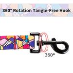 Ihoming Puppy Collar and Leash Set for Daily Outdoor Walking Running Training, Geometric Design for Extra Small Boys Girls Dogs Cats Pets, XS-Up to 10LBS