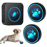Dog Door Bell for Potty Training, Smart Wireless Doggie Doorbell to Go Outside, 1000 Feet Long Range with IP65 Waterproof Super-Light Touch Button, 60 Melodies & Adjustable Volume (2 Button)