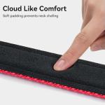 Joytale Reflective Dog Collar,Soft Neoprene Padded Breathable Nylon Pet Collar Adjustable for Medium Dogs,Red,M