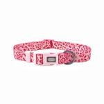 Olahibi Dog Collar Leash Set, Leopard Pattern, Polyester Material, Adjustable Collar and 5ft Matching Leash, for Puppy Dogs.(XS, Pink Leopard)