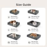 Bedsure Orthopedic Dog Beds for Extra Large Dogs, Waterproof Memory Foam XL Pet Bed with Sides, Non-Slip and Egg-Crate Foam Big Dog Couch Sofa with Washable Removable Corduroy Cover, Grey