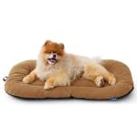 Bedsure Washable Dog Crate Pad for Small Dogs, Anti-Slip Puppy Kennel Dog Bed for Crate - Ultra Soft Fleece Flat Thin Pet Mat (Not Chew Proof), Brown 23"x17"