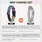 DILLYBUD Dog Collar and Leash Set for Small Dogs, Adjustable Soft Puppy Collar with Quick Release Buckle, 5FT Heavy Duty Nylon Matching Leash for Boy Girl Chihuahua, Yorki, Bulldog, Leopard XS