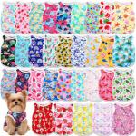 32 Pack Summer Hawaiian Dog Shirts for Small Dogs T-Shirts Pet Shirt Doggie Vest Puppy Clothes Flamingo Top Sleeveless Apparel for Cats(Medium)