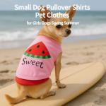 4 Pack Small Dog Clothes Pet T Shirts for Girls Female Sleeveless Spring Summer Puppy Cat Apparel Vest Tops for Chihuahua Yorkie Shih Tzu, XS