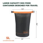 FXW Dog Food Travel Bag，Large Capacity for Travel Kibble Storage Perfect for RV Road Trips, Camping, Longterm Dog Boarding Gear Accessories Gray, 21 Cups