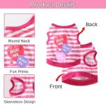 4 Pack Small Dog Clothes Pet T Shirts for Girls Female Sleeveless Spring Summer Puppy Cat Apparel Vest Tops for Chihuahua Yorkie Shih Tzu, XS