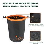 FXW Dog Food Travel Bag，Large Capacity for Travel Kibble Storage Perfect for RV Road Trips, Camping, Longterm Dog Boarding Gear Accessories Gray, 21 Cups