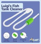 Luigi's Fish Tank Cleaner - Turtle Tank Accessories - Gravel Vacuum for Aquarium - Hand Siphon Hose to Remove and Change Water or Sand in Minutes - Aquarium Cleaning Tools