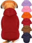 6 Pieces Dog Hoodie Dog Clothes Sweaters with Hat, Pet Winter Clothes Warm Hoodies Coat Sweater for Small Dogs Chihuahua(S)
