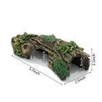 JIH Aquarium Decorations Resin Hollow Tree Trunk Ornament, Bettas House Cave Wood House Decor for Fish Tank (HS-SP207)