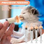 XuYelora Pet Nursing Kit, Silicone Pet Feeding Bottles Set with Nursing Nipples & Formula Dispenser & Liquid Syringes, for Newborn Kittens, Puppies, Squirrels, and Other Small Animals