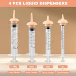 XuYelora Pet Nursing Kit, Silicone Pet Feeding Bottles Set with Nursing Nipples & Formula Dispenser & Liquid Syringes, for Newborn Kittens, Puppies, Squirrels, and Other Small Animals