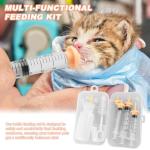 XuYelora Pet Nursing Kit, Silicone Pet Feeding Bottles Set with Nursing Nipples & Formula Dispenser & Liquid Syringes, for Newborn Kittens, Puppies, Squirrels, and Other Small Animals