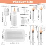 XuYelora Pet Nursing Kit, Silicone Pet Feeding Bottles Set with Nursing Nipples & Formula Dispenser & Liquid Syringes, for Newborn Kittens, Puppies, Squirrels, and Other Small Animals