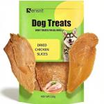 Sensrit Dried Chicken Slices for Dogs - 100% Pure Chicken Breast, Single Ingredient Protein Treats - Freeze-Dried Style, Healthy Training Rewards for All Breeds, High Value