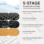 Cat Water Fountain Stainless Steel: 74oz/2.2L Cat Fountain for Drinking- Pet Water Fountain Inside - Automatic Dog Watering Dispenser Bowl - Pet Feeding & Watering Supplies (4 Filters)