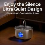 Cat Water Fountain Stainless Steel: 74oz/2.2L Cat Fountain for Drinking- Pet Water Fountain Inside - Automatic Dog Watering Dispenser Bowl - Pet Feeding & Watering Supplies (4 Filters)