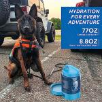 Dog Water Bowl Dispenser 77oz, Large Pet Dog Water Bottle Portable with Pull-Out Travel Water Bowl for Dogs, Portable Water Bowl for Dogs on The Go, Camping Essentials Hiking Traveling Accessories