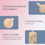 Newborn Pet Feeding Kit，Kitten Bottle Feeding Set with Nursing Nipples,Portable Storage, Emergency Ready, Replaceable Accessories for Kittens and Puppies