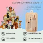 Newborn Pet Feeding Kit，Kitten Bottle Feeding Set with Nursing Nipples,Portable Storage, Emergency Ready, Replaceable Accessories for Kittens and Puppies