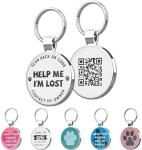 MYLUCKYTAG QR Code Pet ID | Personalized Dog & Cat Collar Tag | Online Profile with Instant Scanned Location Alert Email