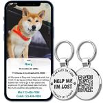 MYLUCKYTAG QR Code Pet ID | Personalized Dog & Cat Collar Tag | Online Profile with Instant Scanned Location Alert Email