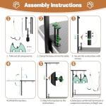 MHACVVO Dog Grooming Table Arm, 31.5"-43.3" Adjustable Pet Stand with Hammock & Clips – 3-in-1 Grooming Kit for Nail Trimming, Haircut & Drying, Home Supplies for Small Dogs