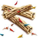 SunGrow Cholla Wood, 6” Climbing Logs, Chew Toy, Aquarium Fish, Snail, and Shrimp Driftwood, Tropical Freshwater Fish Décor, Adds Raw Beauty, 3 Pack