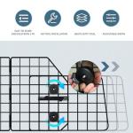 FEED GARDEN Dog Car Barrier for SUVs, Adjustable Universal-Fit Heavy-Duty Wire Mesh Pet Divider for Vehicles, Trucks, Vans, Car Accessories Safety Travel, Triple Folding (36.6"-60.6")