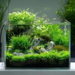Vimvins 5 Gallon Glass Fish Tank, Easy to Maintain Small Aquarium for Betta/Goldfish/Snails/Shrimp and Aquatic Planting.