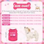 6 Pieces Dog Shirt Puppy Sweatshirt Pet Sleeveless Vest Dog Clothes Doggy Female Apparel for Small to Medium Dogs Puppy Cat(Cute Patterns,S Size)