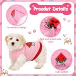 6 Pieces Dog Shirt Puppy Sweatshirt Pet Sleeveless Vest Dog Clothes Doggy Female Apparel for Small to Medium Dogs Puppy Cat(Cute Patterns,S Size)